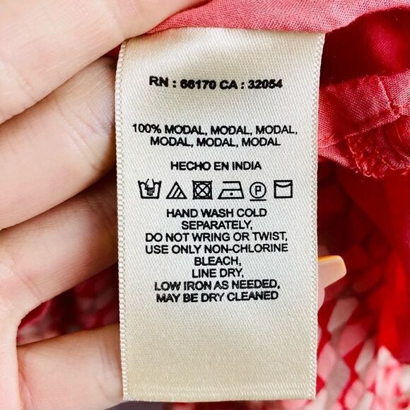 Anthropologie Maeve Bust Tie Coral Print Tank Top - Picture 11 of 13